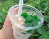 Hình bước làm 1 của món Sữa chua thạch lá dứa