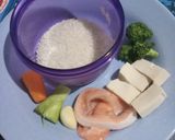 Foto langkah ke 1 dari resep MPASI 4 KUADRAN SALMON (baby NAIRA 6m) dg SC Takahi 1.2L.