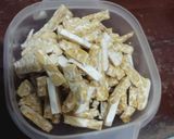 Foto langkah ke 3 dari resep Tumis Jamur Kancing Tempe dan Udang 🍄🫔🍤.