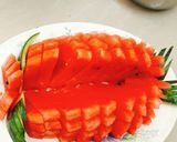 Hình bước làm 1 của món Trang trí dưa hấu