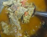 A picture of step 2 of Beef Arvi Salan.