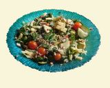 A picture of step 5 of Summer Salad – Wild rice with veggies, nuts, and cranberries.