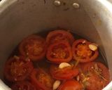 A picture of step 1 of Tomato soup and Fried Egg -Bread.