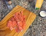 Foto del paso 2 de la receta: Pasta con salmón y puerro al pesto