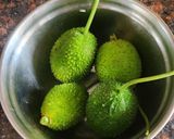 A picture of step 1 of Spiny gourd (Kantola) ki sabji.