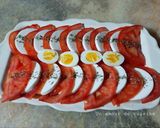 Une image de l'étape 6 de Salade tomate mozzarella et œufs de caille 🍅🧀🥚.