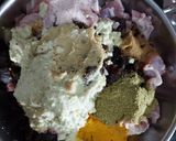 A picture of step 1 of Kaccha gosh ki biryani.