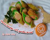 Foto langkah ke 7 dari resep Cheese sausage rolls pandan bread.