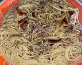 Foto del paso 5 de la receta: Espaguetis con nata y bacon