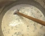 Szerecsendiós fokhagymakrémleves sajttócsnival recept fázis 3 fotója