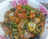 A picture of step 8 of Bhindi do pyaza.