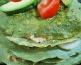 Foto del paso 4 de la receta: Torta de panqueques de espinaca saludable