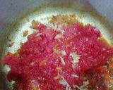 A picture of step 2 of Matar Paneer in tomato puree.