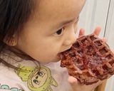 Gambar langkah 3 resipi Sourdough Chocolate Waffles.