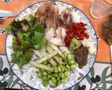 A picture of step 5 of Broad bean & pecorino salad.