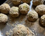A picture of step 4 of Mexican starter corn cheese balls.