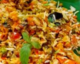 A picture of step 10 of Vegetable Biryani.
