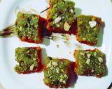 A picture of step 7 of Carrot Pistachio Burfi.