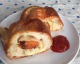 Foto langkah ke 7 dari resep Roti Isi Nugget Keju Praktis (Nugget Cheese Garlic Bread).