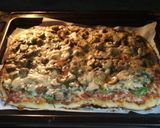 Foto del paso 7 de la receta: Pizza de espinacas y champiñones casera