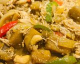 A picture of step 6 of Eggplant with Cashews.