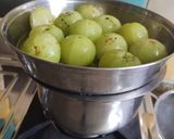 A picture of step 1 of Amla candy.