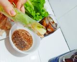 Hình bước làm 4 của món Bánh tráng cuốn thịt lợn chấm mắm nêm