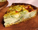Foto del paso 7 de la receta: 🍄🍄‍🟫🥦Tarta de brócoli y champiñones con masa de polenta #singluten 🥦🍄‍🟫🍄