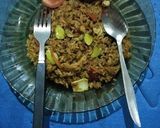 Foto langkah ke 6 dari resep Nasi goreng spesial petai lada hitam balado ala Eko Harjo.