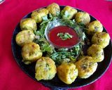 A picture of step 4 of Crispy rice balls.