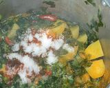 A picture of step 3 of Spring onion dry sabzi.
