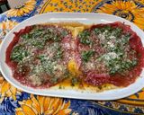Une image de l'étape 9 de Carpaccio de boeuf à la coriandre et parmesan.