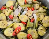 Hình bước làm 5 của món Cá Ồ Kho Chuối Cau