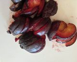 A picture of step 2 of Apple and plum filo tart.