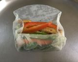 A picture of step 7 of Vietnamese Style Vegetarian Spring Rolls.