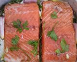 Foto do passo 1 de Salmão assado ao molho pesto de rúcula