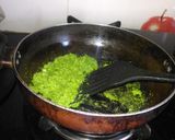 A picture of step 2 of Green gram burfi.