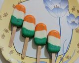 A picture of step 4 of INDEPENDENCE 🇮🇳DAY special CAKESICLE.