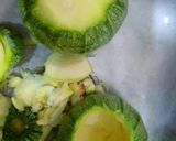 Foto del paso 1 de la receta: Calabacín con quesos y tocino