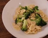 A picture of step 4 of Home made pasta, orecchiette, with broccoli.