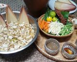 รูปขั้นตอนการทำที่ 1 ของ ส้มตำหัวปลี #เย็นนี้ผอมแน่