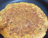 عکس مرحله 2 از دستور پنکیک سبزیجات😋شام فوری