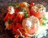 Foto del paso 6 de la receta: Tomate rellenos de couz couz, con ensalada liviana...😉🍽🧂