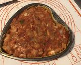 Une image de l'étape 13 de Tarte bonhomme » au céleri branche,tomates, mozzarella,oignon de roscoff et poivre vert frais.