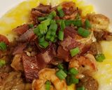 A picture of step 3 of Shrimp & Sausage Grits.