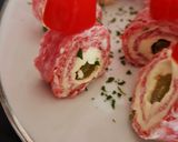 Une image de l'étape 3 de Bouchées de salami au fromage frais.