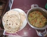 A picture of step 3 of My homemade shawama stuffed with shredded chicken.