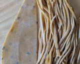 A picture of step 2 of Chilli Chickpea Noodles with Peanut Sauce and Burrata Cheese.