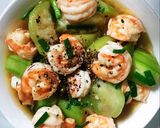 Hình bước làm 3 của món Mướp xào tôm