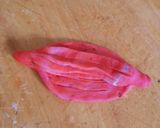 A picture of step 16 of Colourful Mathri.